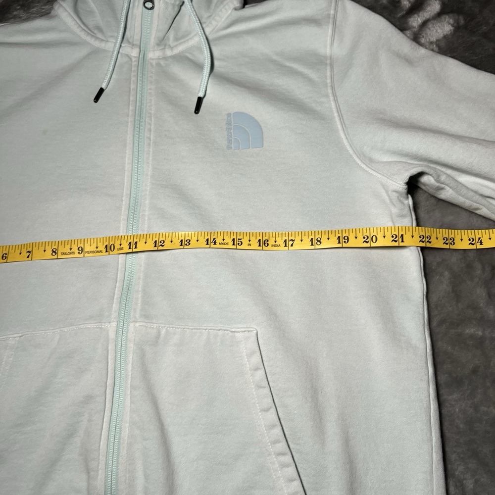 The North Face Hoodie Pullover Sky Blue Drawstring Pockets Regular Fit - Picture 5 of 11